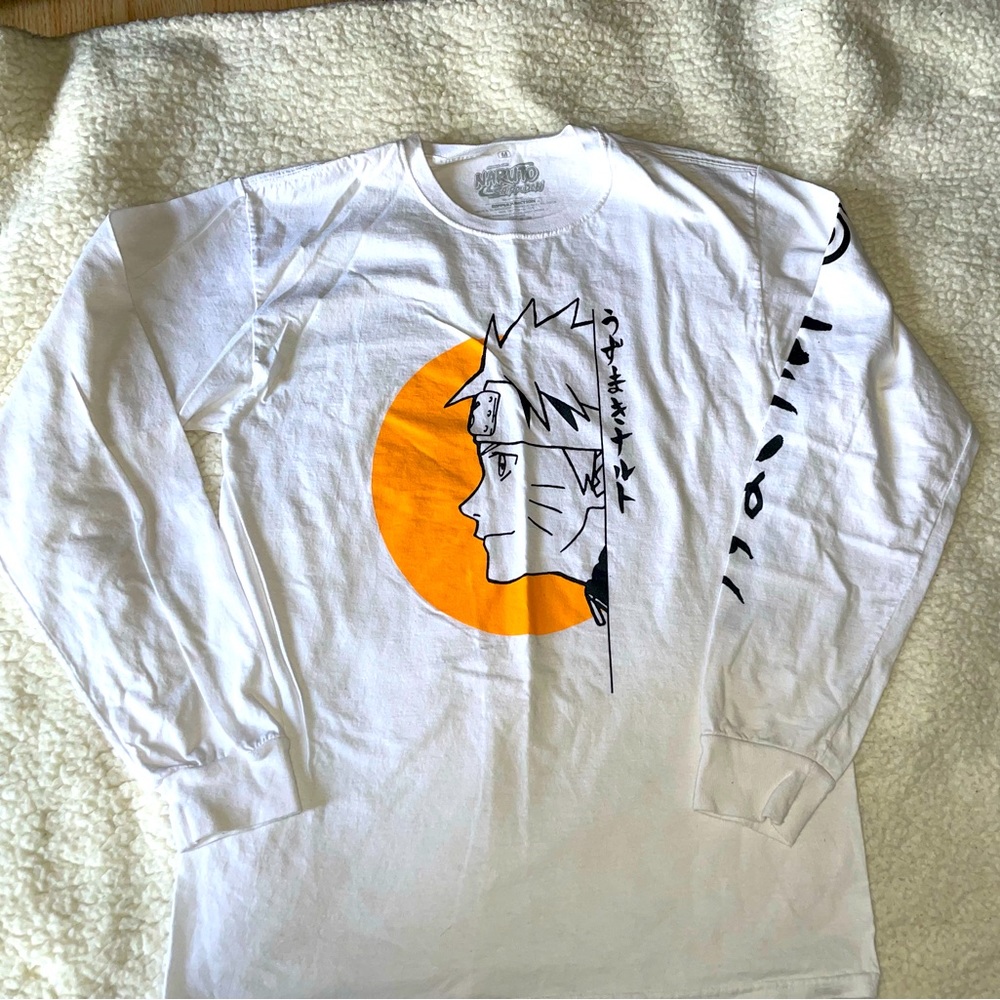 Long sleeve white Naruto T-shirt
